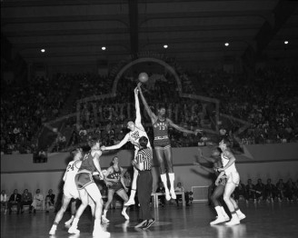 1957 All American Jim Krebs Against All American Wilt Chamberlain