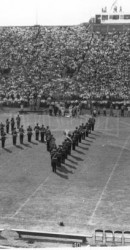 The Hub Performing At A Packed Ownby Stadium In 1947