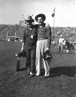 1951 Jim Laughead And Friend At Notre Dame Stadium In 1951
