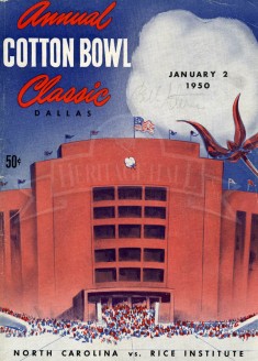 1950 Cotton Bowl Program With Bill Stern Autograph