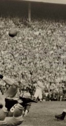 1949 Notre Dame QB Bob Williams Being Hit In End Zone