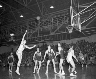 1955-56 Krebs (SMU) over O’Neal (TCU) at Joe Perkins Gym
