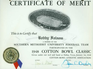 Bob Folsom 1948 Cotton Bowl Game