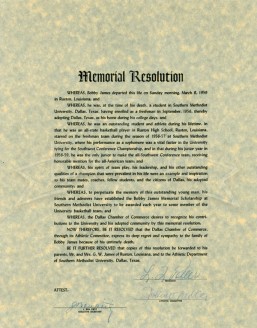 Bobby James Memorial Resolution