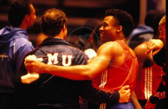 Leslie With Ralph White At Millrose