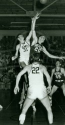 Tom Miller Goes For Tip-off Against Hogs