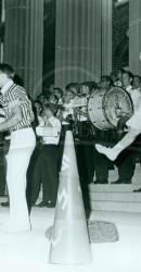 1960s Pep Rally on the Steps of Dallas Hall