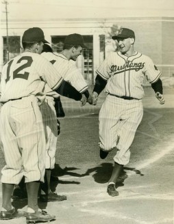 Rick Herrscher Being Congratulated After Homerun