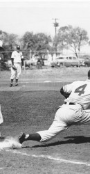 Jim Payne Making Putout During Texas Game (Malcolm Shaw Pitching)