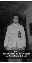 1947 Doak Speaks To Cub  Scouts At Armstrong School