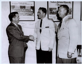 Gerald Mann, Don Meredith, and Coach Sleepy Morgan